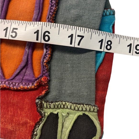 Vintage KPC Nepali Patchwork Razor Cut Hoodie Zip Front Wear Small - Picture 11 of 12